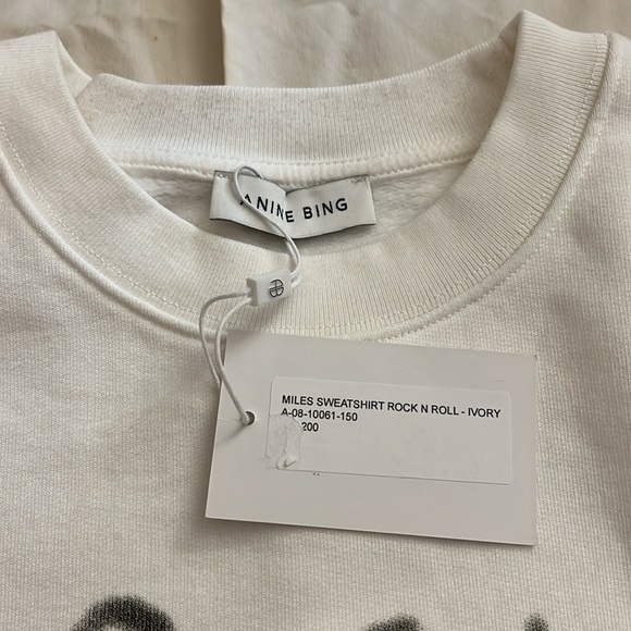 Anine Bing Miles Cotton Graphic Sweatshirt - Picture 13 of 13
